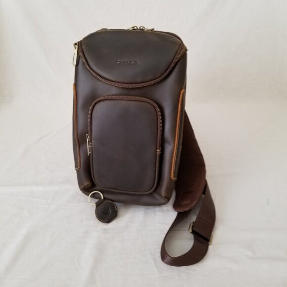 NEW! Star Vista Cowhide Leather Shoulder/Crossbody Bag with Metal Zippers/Hdwr - Picture 8 of 15